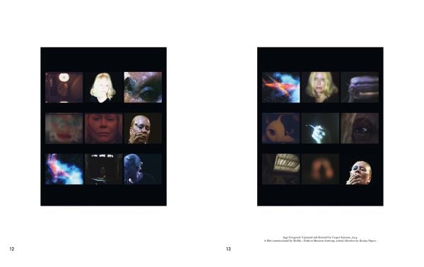 Book cover of Masquerade, Make-up & Ensor, with a portrait of a young Kate Moss wearing pale make-up, by Paolo Roversi, 1993. Published by Lannoo Publishers.