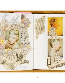 Book cover of Masquerade, Make-up & Ensor, with a portrait of a young Kate Moss wearing pale make-up, by Paolo Roversi, 1993. Published by Lannoo Publishers.