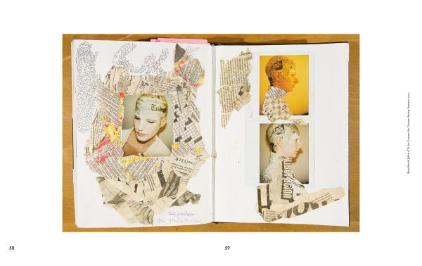 Book cover of Masquerade, Make-up & Ensor, with a portrait of a young Kate Moss wearing pale make-up, by Paolo Roversi, 1993. Published by Lannoo Publishers.