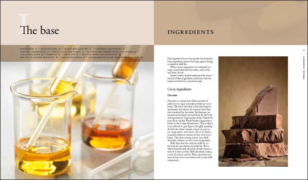 Book cover of Fine Chocolates: Gold; with two luxury chocolates with caramel swirls on top. Published by Lannoo Publishers.