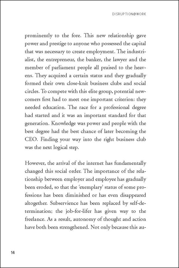 Book cover of Disruption@WORK. Published by Lannoo Publishers.