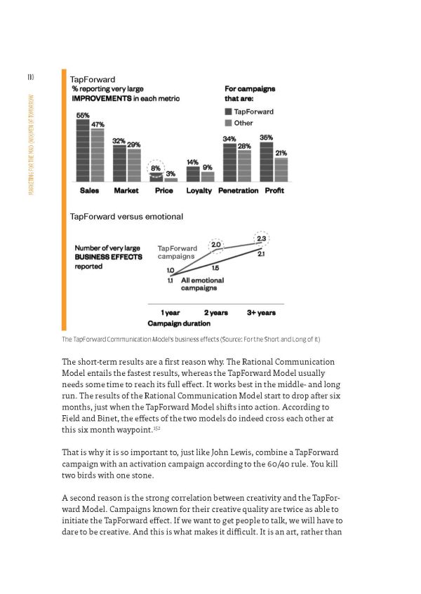 Blue cover of 'Marketing for the Mad (Wo)Men of Tomorrow, Strong Brands in a World of Algorithms', by Lannoo Publishers.