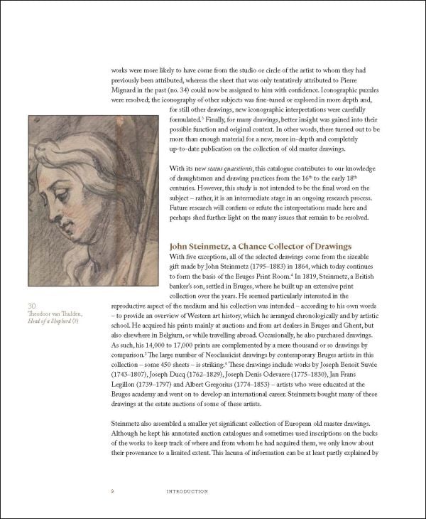 Old master drawing of lions feasting on naked figures, on cover of 'European Old Master Drawings, From the Bruges Print Room', by Lannoo Publishers.