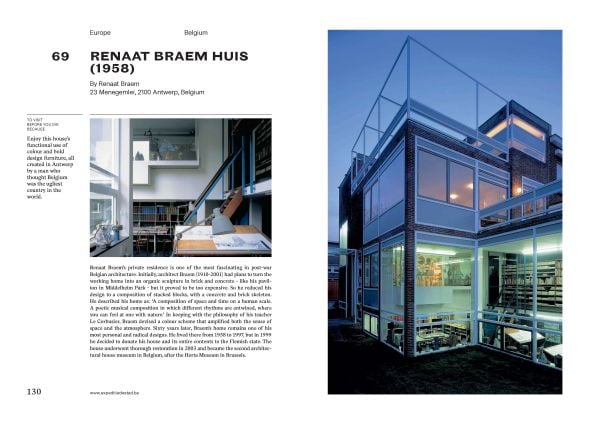 Book cover of 150 Houses You Need to Visit Before You Die. Published by Lannoo Publishers.