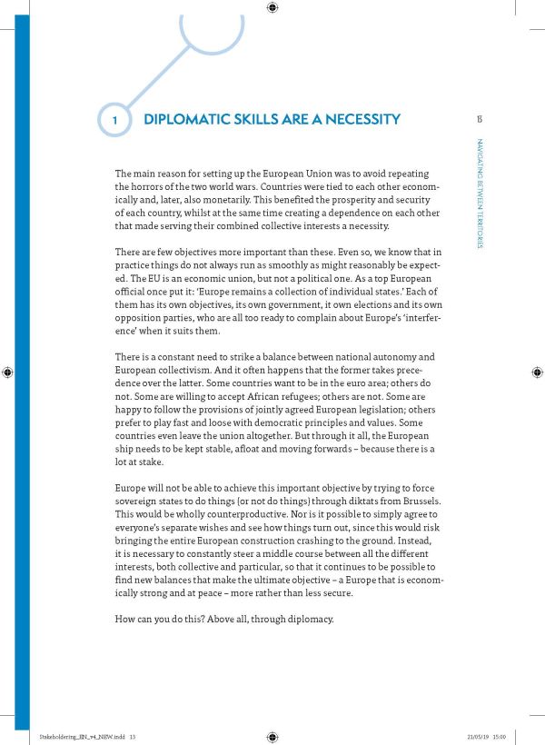 Book cover of 'Stakeholdering, Diplomatic Skills for Successful Projects'. Published by Lannoo Publishers.