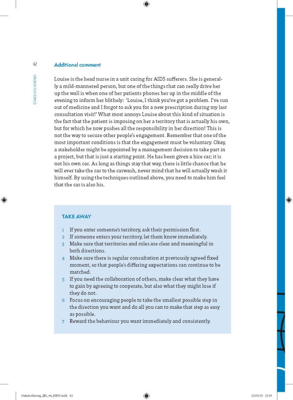 Book cover of 'Stakeholdering, Diplomatic Skills for Successful Projects'. Published by Lannoo Publishers.