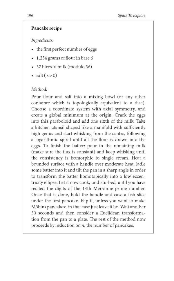 Space rocket blasting off on navy cover of 'FUNdamental Mathematics, A voyage into the quirky universe of maths & jokes', by Lannoo Publishers.