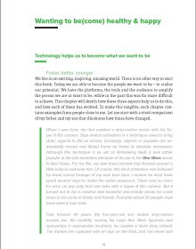 Gold control dial labelled 'sick', 'healthy', 'happy', on white cover of 'Healthusiasm, Making Customers Healthy & Happy', by Lannoo Publishers.