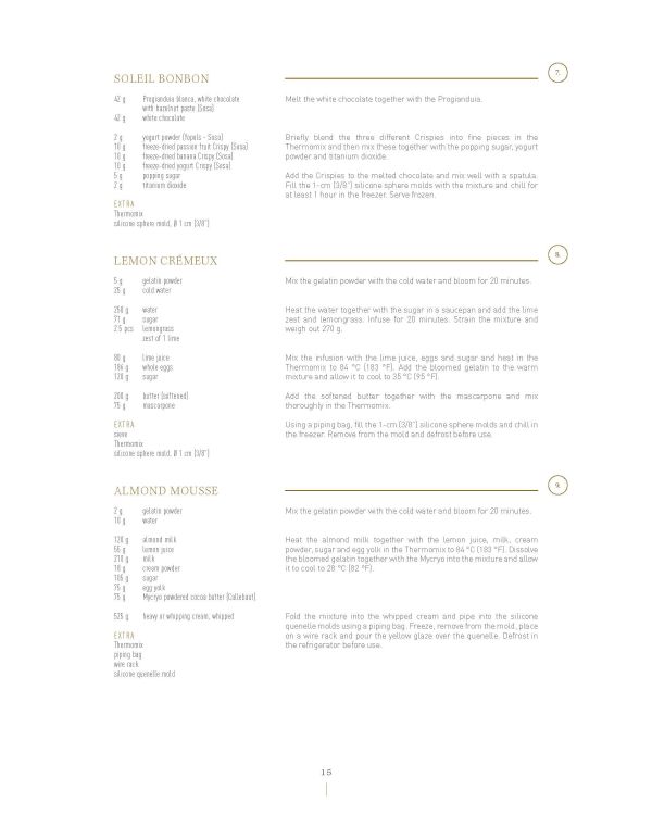 Gold circle painted on white cover of 'Dessert, by Lannoo Publishers.