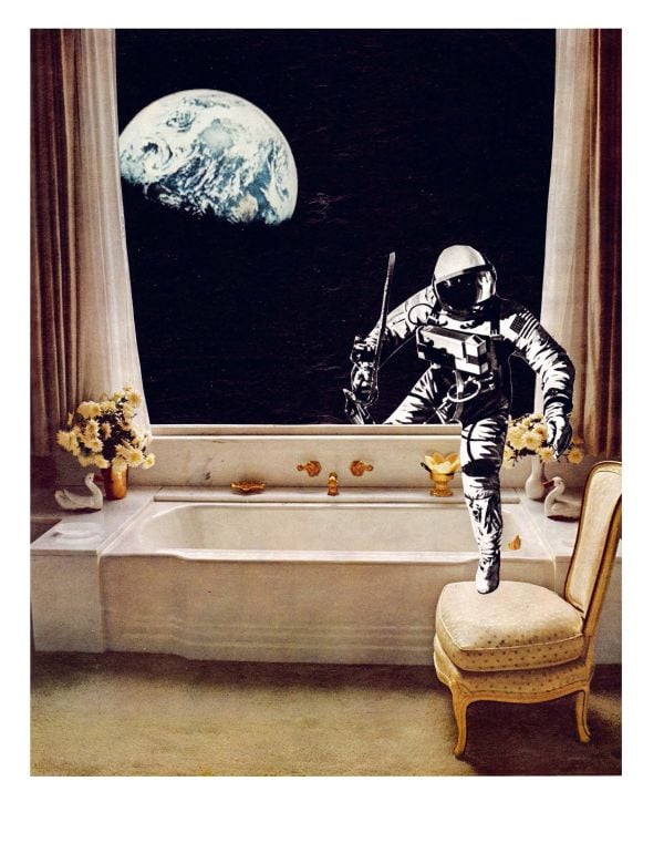 Book cover of Lunatic, A Practical Guide to the Moon and Back, with bronze moon in phases. Published by Lannoo Publishers.