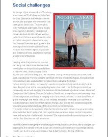 Male in denim shirt, bronze sculpture for head, holding smiling yellow emoji in one hand and earth in the other, on blue cover, 'The Offer You Can't Refuse', by Lannoo Publishers.