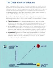 Male in denim shirt, bronze sculpture for head, holding smiling yellow emoji in one hand and earth in the other, on blue cover, 'The Offer You Can't Refuse', by Lannoo Publishers.