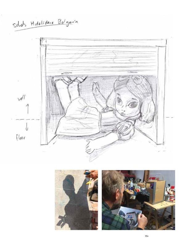 3D cover: red emergency fire alarm box filled with childhood toys, on cover of 'In Case of Lost Childhood, Leon Keer 3D Artworks', by Lannoo Publishers.