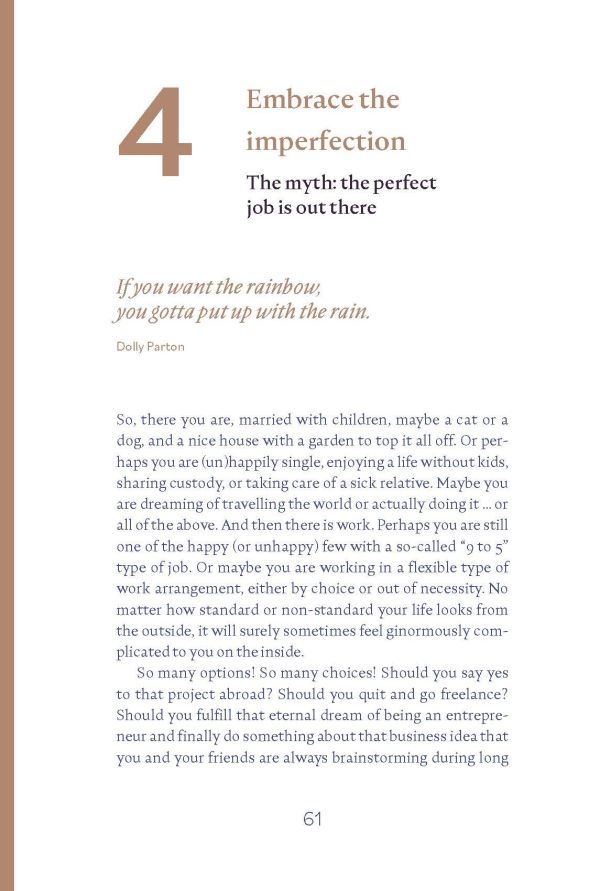 Red and brown cover of 'Making Your Way, The (wobbly) road to success and happiness in life and work', by Lannoo Publishers.