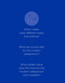 Blue cover of 'Less Contact, More Impact, How to Win Buyers’ Trust in a Turbulent Digital World', by Lannoo Publishers.