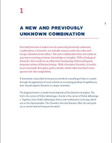 Leopard wearing a dark blue and pink crown, on cover of 'Zoonotic, A new paradigm for designing successful viral business strategies', by Lannoo Publishers.