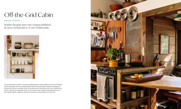 Green forest through large red paned window, on cover of 'How To Get Away, Cabins, cottages, hideouts and the design of retreat', by Lannoo Publishers.