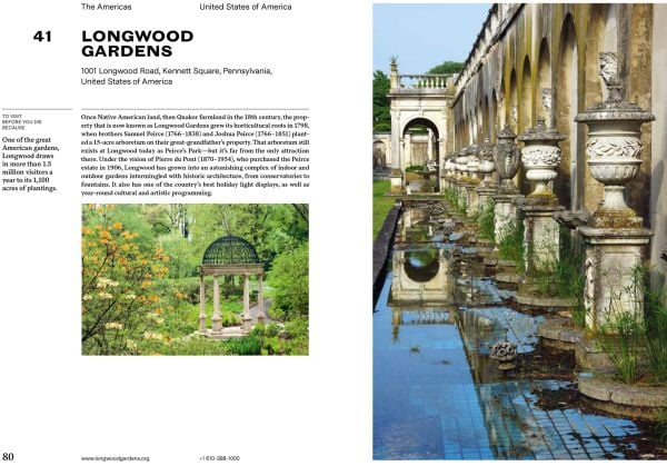 Dark green cover of '150 Gardens You Need To Visit Before You Die'', by Lannoo Publishers.