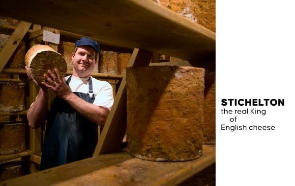 Book cover of Cheese Champions: The World’s Crème de la Crème of Raw Milk Cheese, with a circular slab of cheese with smaller slices of cheese on wood shelving. Published by Lannoo Publishers.