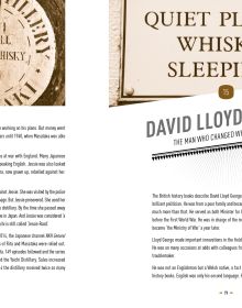 Rich brown cover with The Whisky Book in gold font in centre surrounded by long gold marks forming circle