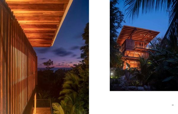 Book cover of Hidden Architecture, Buildings that Blend In, with a house surrounded by carved rock. by Lannoo Publishers