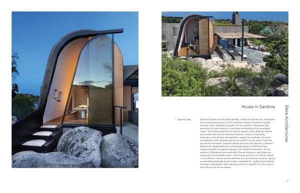 Book cover of Living on the Edge, with a modern home with glass side, built on cliff edge with mountains behind. Published by Lannoo Publishers.