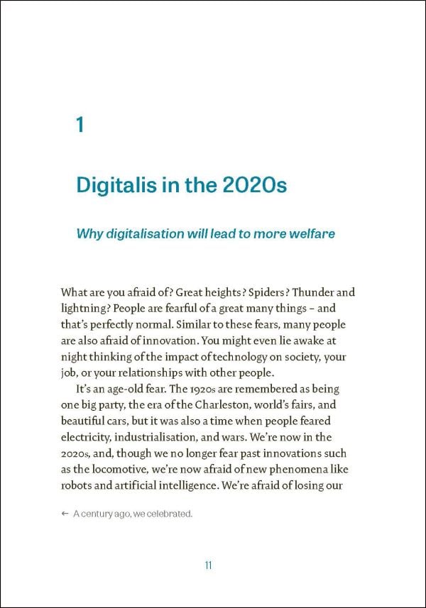 Book cover of Homo Digitalis, How digitalisation is making us more human, with an aerial view of large group of people forming human outline. Published by Lannoo Publishers.