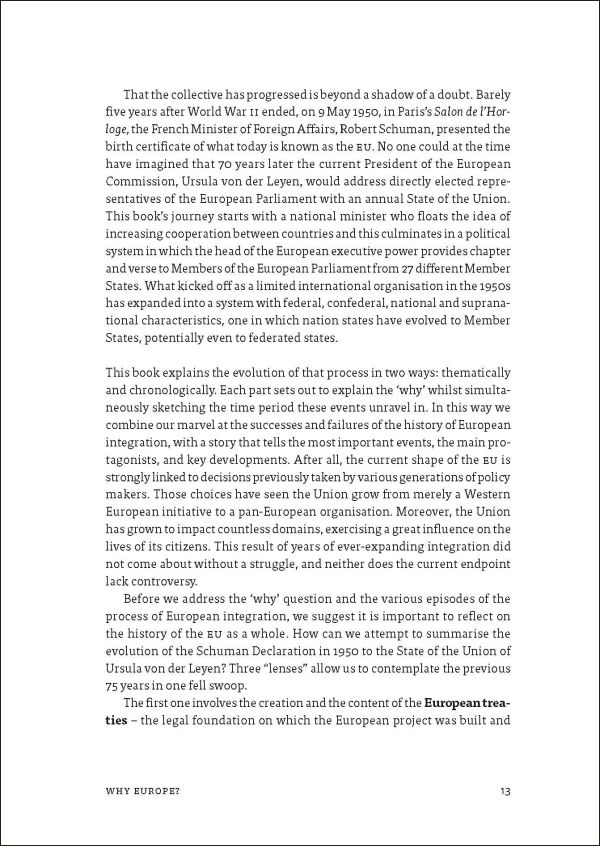 Book cover of Why Europe?, An Integration History From A(denauer) to Z(elenskyy). Published by Lannoo Publishers.