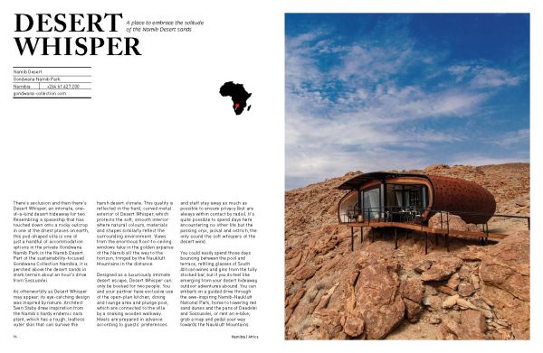 Book cover of Desert Escapes, with sun-loungers looking across a desert landscape, under a canvas canopy. Published by Lannoo Publishers.