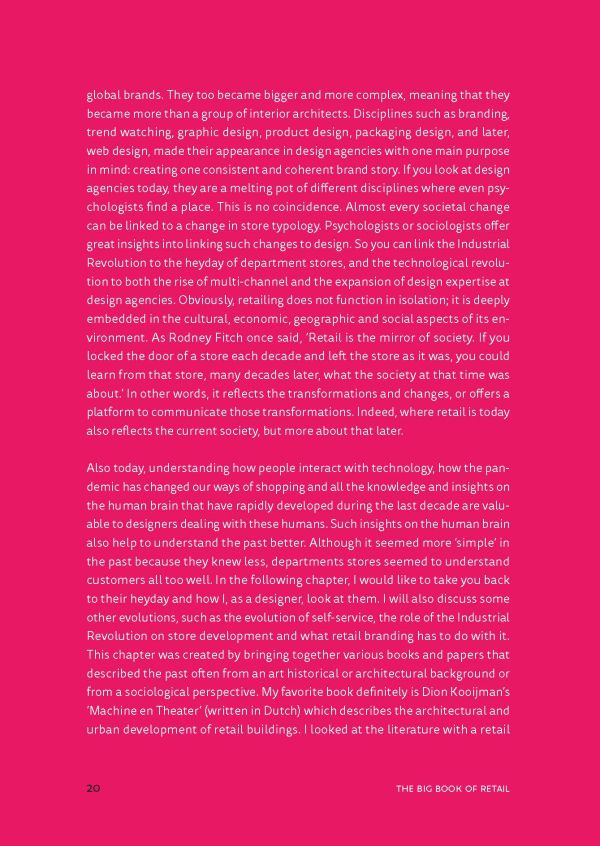 White cover of 'The Big Book of Retail Design, Everything You Need to Know About Designing a Store'. Published by Lannoo Publishers.