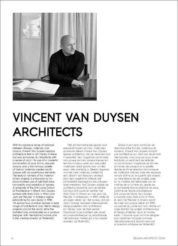 Book cover of Agata Toromanoff's Belgian Architects Today, with a large, flat modern structure. Published by Lannoo Publishers.