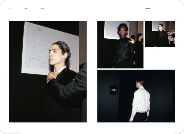 Book cover of Kris Van Assche: 55 Collections: KRISVANASSCHE, Dior, Berluti, with a Portrait photo of male behind bold black letters. Published by Lannoo Publishers.