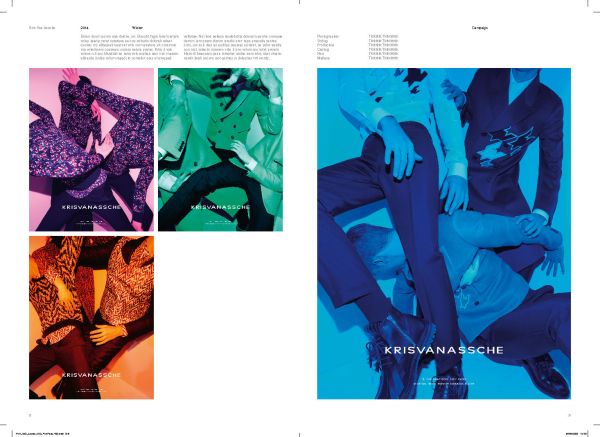 Book cover of Kris Van Assche: 55 Collections: KRISVANASSCHE, Dior, Berluti, with a Portrait photo of male behind bold black letters. Published by Lannoo Publishers.