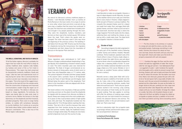 Book cover of Annette Canini Daems' Italia con gusto e amore: Road Trip to the Roots of Italian cuisine, with street food, and red chilies. Published by Lannoo Publishers.