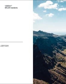 Book cover of Canary Islands: A Visual Travel Guide Through the Canarias, with a mountainous landscape. Published by Lannoo Publishers.