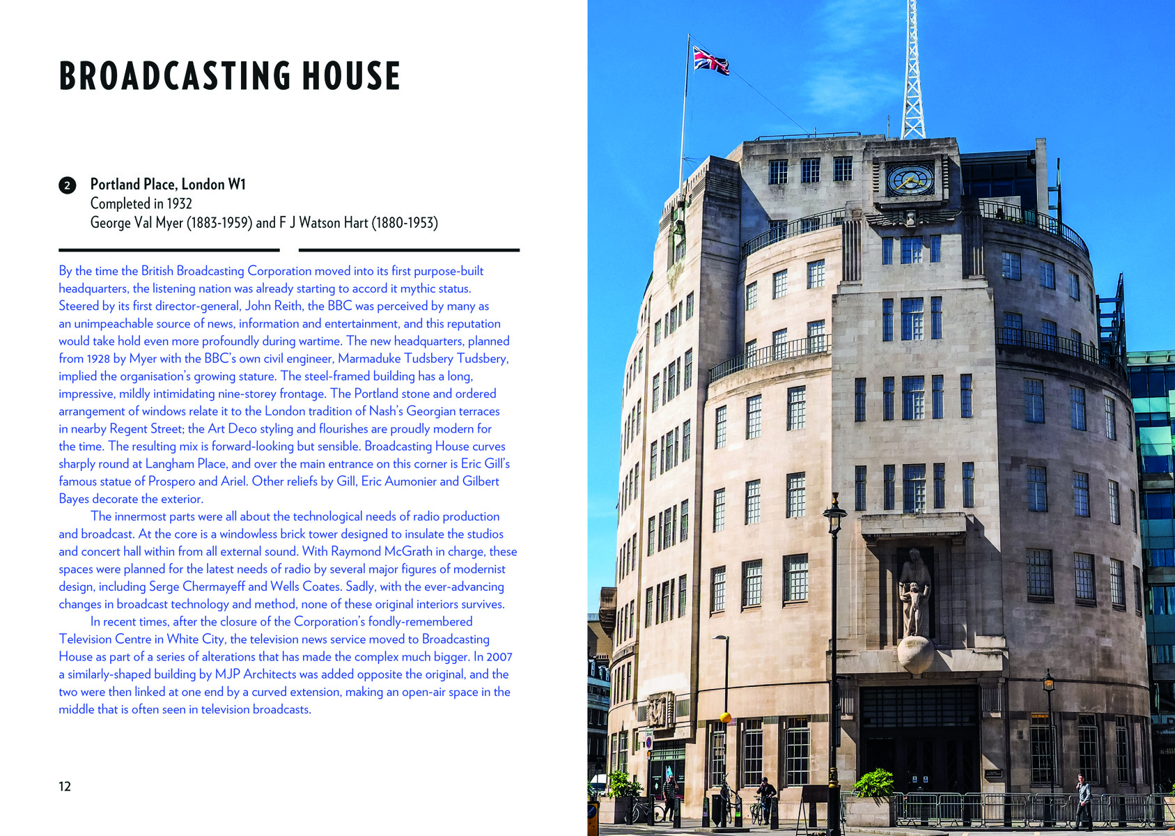 London's grey brutalist National Theatre, on cover of 'Best Buildings - Britain', by Luster Publishing.