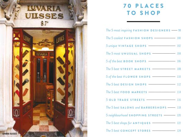 Book cover of The 500 Hidden Secrets of Lisbon, with a row of towering palm trees down sunny street. Published by Luster Publishing.