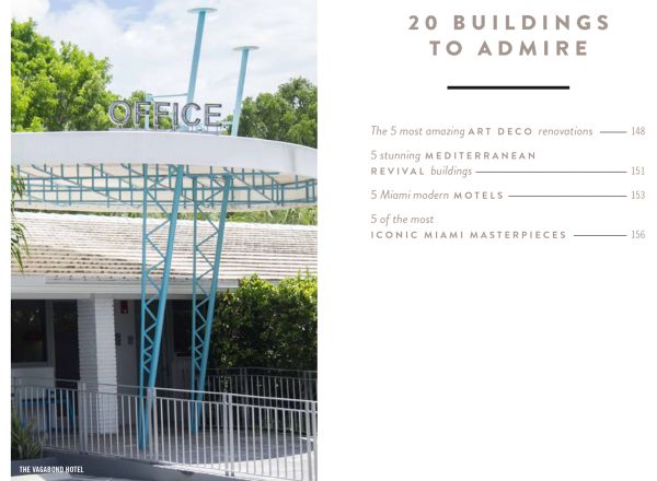 Book cover of The 500 Hidden Secrets of Miami, with Art deco hotel surrounded by palm trees. Published by Luster Publishing.