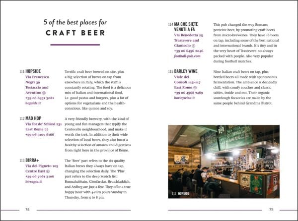 Book cover of The 500 Hidden Secrets of Rome, featuring a mosaic of swimmers diving, pictured near a diving springboard. Published by Luster Publishing.