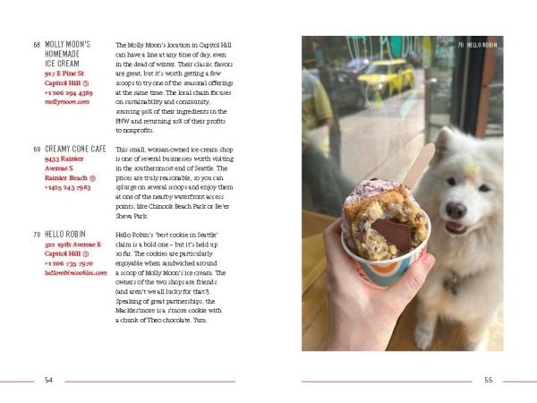 Book cover of The 500 Hidden Secrets of Seattle with the Pike Place market unlit neon sign above corrugated roof. Published by Luster Publishing.