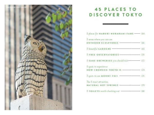 Book cover of The 500 Hidden Secrets of Tokyo, with a couple in boat on Imperial Palace moat, rowing beneath pink blossom trees. Published by Luster Publishing.