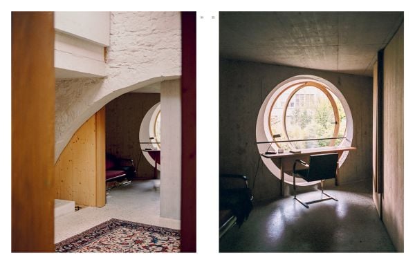 Book cover of Concrete Homes; featuring a modern, flat-roofed building. Published by Luster Publishing.