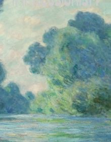 Book cover of Impressionism: Pathways to Modernity, featuring an impressionist landscape painting by Claude Monet, of trees over a river. Published by Exhibitions International.