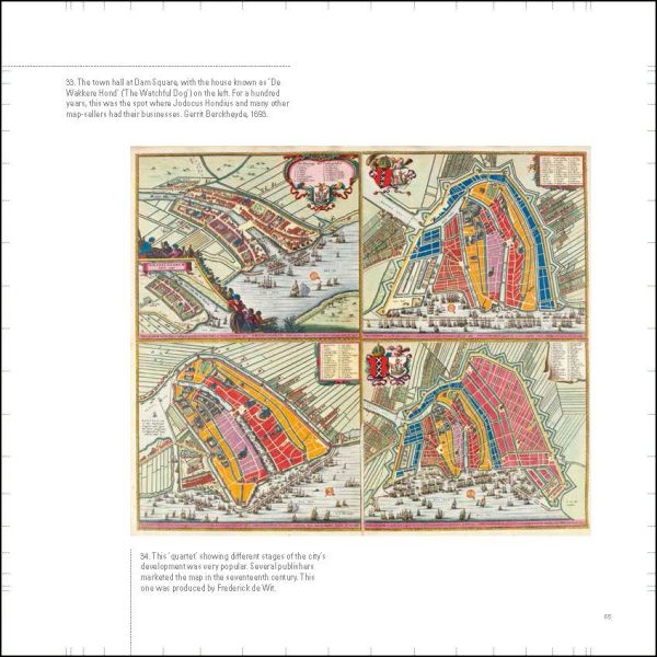 Black book cover of The Universe of Amsterdam, Treasures from the Golden Age of Cartography, featuring a round mosaic map of the world. Published by Waanders Publishers.