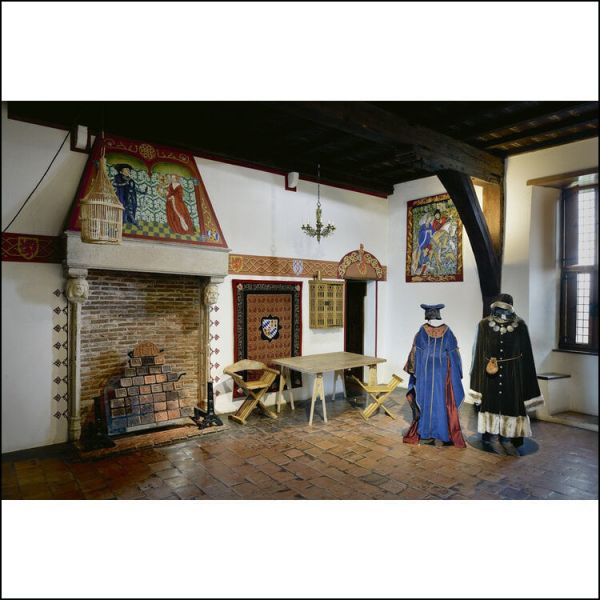 Book cover of Amsterdam Castle Muiderslot, featuring an aerial shot of magical castle with landscapes grounds, surrounded by water. Published by Waanders Publishers.