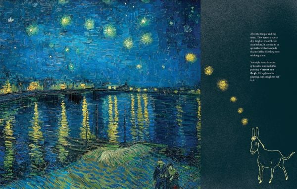 Book cover of The Christmas story as told by HeeHaw, the donkey, with a donkey and a bright moon above. Published by Waanders Publishers.