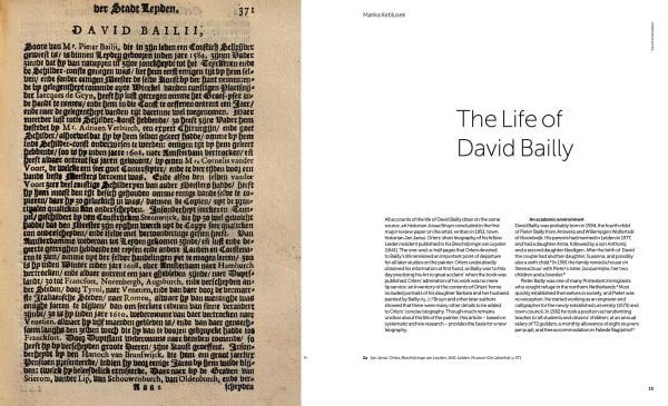 Book cover of David Bailly: Time, death and vanity, featuring a painting titled Vanitas Still Life with Portrait of a Young Painter. Published by Waanders Publishers.