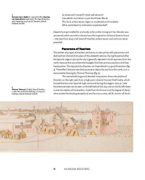 Book cover of Views of Haarlem: The City Depicted in the Seventeenth Century, with painting of St Bavo’s Church. Published by Waanders Publishers.