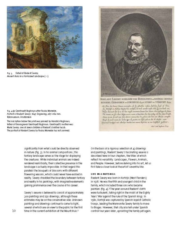 Book cover of Roelant Savery’s Wondrous World, with a painting of a cockatoo perched on a tree branch. Published by Waanders Publishers.