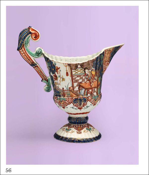 Book cover of Pioneering Ceramics, with a blue delft vase and a modern piece on top. Published by Waanders Publishers.